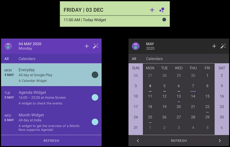 Everyday – Calendar Widget