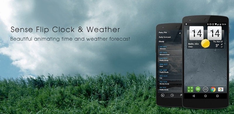 Sense V2 Flip Clock & Weather